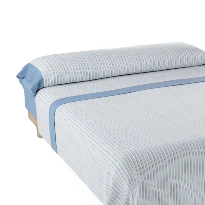 Nalui Juego de Sábanas Vega Azul Tejido Polycotton, Lavable a 30º y Fácil Planchado - 1