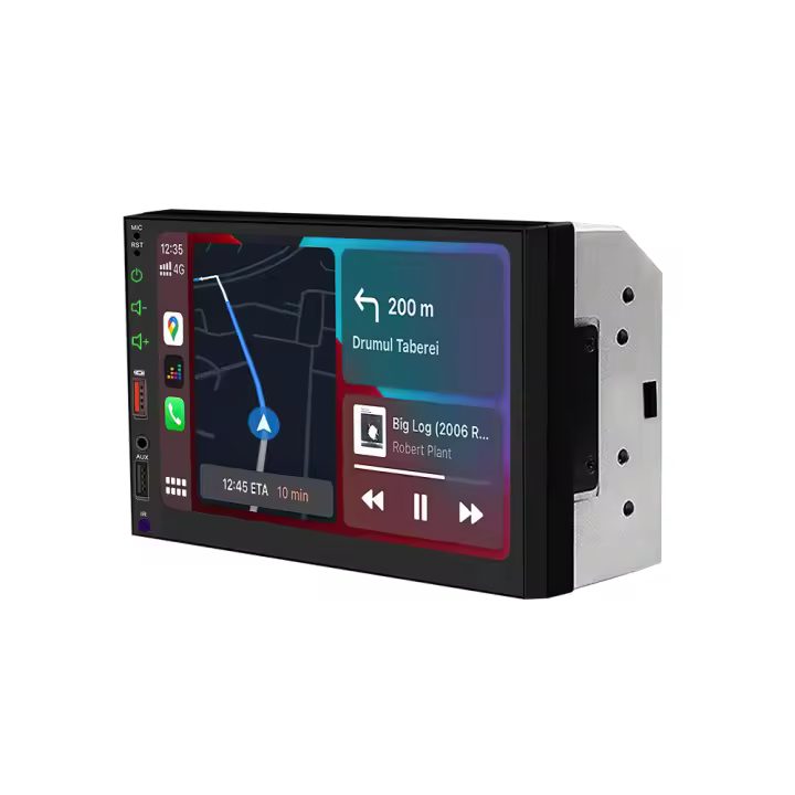 Radio De Coche Universal 2 Din Con Android Auto Y Carplay Reproductor Multimedia De Audio Para Hyundai Nissan Toyota Kia Jeep Pantalla Táctil 7 Pulgadas Soporte a MP3 MP4 JPEG - 1