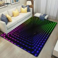 Carpetas De Efecto Neón Oscuro Para Juego Y Sala De Estar Alfombra Moderna De Poliéster Para Habitación Juvenil Decoración De Piso Geométrico Para E-Sport - details 5