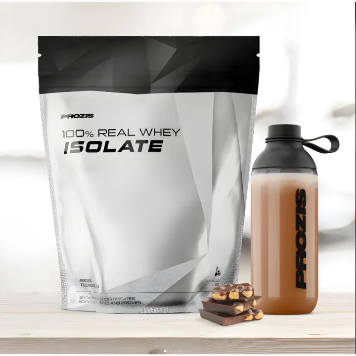 100% REAL WHEY ISOLATE (2KG) - Prozis  Baja en azúcares  Baja en grasas  Deliciosos sabores - 1