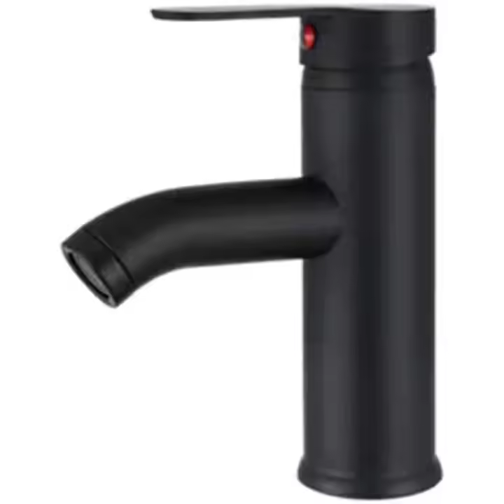 Grifo Simplicidad Baño Bibcocks Extra Largo Mate Negro Cobre Lavandería Decoración Cocina Monomando Montado En La Pared Lavabo Del Fregadero Grifo Mezclador Al Aire Libre Agua Caliente Fría Agua Del Grifo - 1