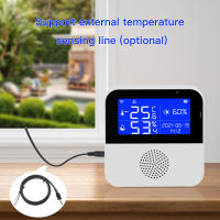 Sensor De Temperatura Y Humedad WiFi Tuya Con Probing Externo Pantalla LCD Monitoreo Remoto APP Termómetro Higrómetro Para Interior Recargable USB - details 4