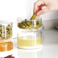 Juego De Enlatado Para Ensalada Con Estilo Clásico Postmodernista De Plástico Capacidad De 200ml Contenedor Con Inversor Y Strainer Diseño De Horloge Para Olivas - details 3