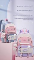 Mochila Escolar para Niños, Mochila para Niños de 20 L with Colgante para Niños de 8 a 12 Años, Mochila Escolar Liviana Impermeable de Nailon Kawaii, Rosa - details 0
