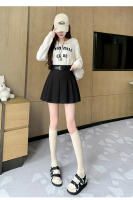 Falda Mini De Lana Invierno Para Mujer Estilo Casual Preppy High Waist A-Line Con Shorts Solido De Cintura Alta Moda Callejera - details 11