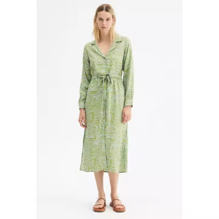 Compañia Fantastica Vestido Midi Camisero Ondas - 1