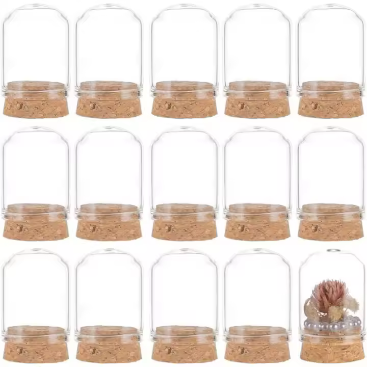 30 Pack De Botellas De Vidrio De 15ml Con Tapa De Tino Para Decoración Y Fiestas Tamaño 1.5x1.1 Pulgadas - 1