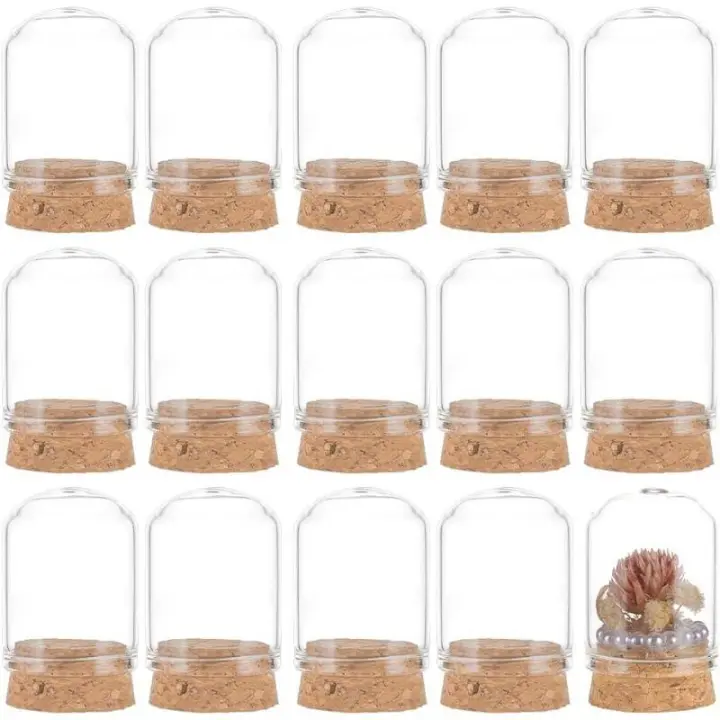 30 Pack De Botellas De Vidrio De 15ml Con Tapa De Tino Para Decoración Y Fiestas Tamaño 1.5x1.1 Pulgadas - 1