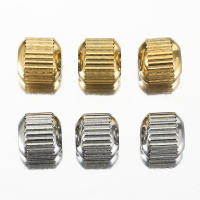 50pcs Cuentas De Acero Inoxidable Con Ribete Tubo Espaciador Para Fabricación De Joyas DIY Color Oro Y Acero Tamaño 4mm 6mm - details 7