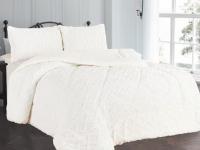 ARISE SHOP--Manta borrego invierno polar manta gruesa duvet sherpa con 2 fundas de cojin, mantas grandes para cama 90cm, 135cm, 150cm, mantas sofa suave, caliente y cómoda - details 1