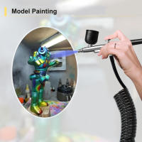 Kit De Aerógrafo Portátil Para Uñas Y Arte De Pintura Con Compresor Injector De Oxígeno Para Manualidades Y Modelos - details 14