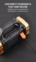 Linterna Solar LED Potente Portátil Con Luz De Trabajo COB Recargable USB 4 Modos De Iluminación Torcha Solar Para Exteriores - details 9