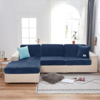 Funda De Sofá De Veludo Cubierta Suave En Color Sólido Spandex Protector De Muebles Estirable Para Sala De Estar Cubierta De Silla De Acento Sofá Modulable Sofá Futón - details 13