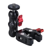 Adaptador De Doble Cabeza De Bola Super Clamp Para Cámara Y Monitor Con Base De 360° Compatible Con Tornillos De 1/4 "-20 Y 3/8 "-16 Para Video - details 4