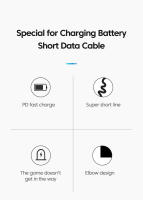 Cable De Carga Rápida Elough 0.25m Tipo C Para Juegos De Consola Con Conector Tipo C En Ambos Lados Cable De Datos Para Coche Y Power Bank - details 1