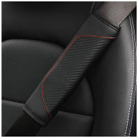 Cubiertas De Cinturón De Seguridad Para Coche En Fibra De Carbono PU Impermeables Para Adultos Jóvenes Y Niños Accesorios Interiores De Automóvil - details 4