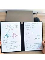 Set De Cuaderno Blanco Reutilizable A5 Con Bolígrafo Y Paño De Limpieza Portátil Planificador Semanal Cuaderno De Memoria De Cuero Estilo Elegante Para Oficina - details 2