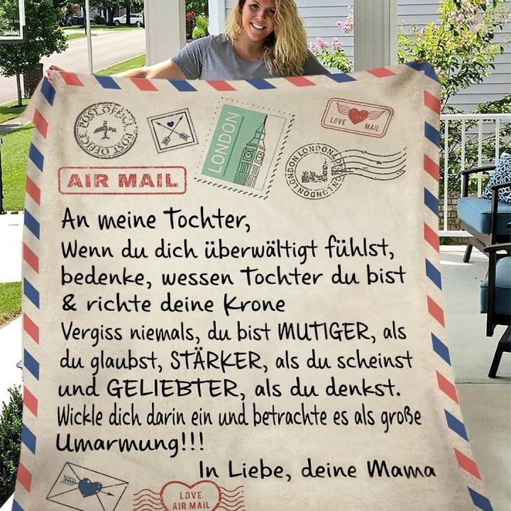 Manta De Letras Espanholas Para Mi Hija Cálida Y Acolchada Regalo De Cumpleaños Para Cama Sofá Tamaño Reina Rey