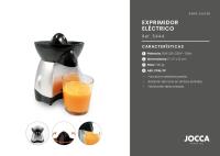 Exprimidor de cítricos Jocca eléctrico de vertido continuo: Funciona mediante presión, rotación del cono en ambos sentidos, totalmente desmontable para una fácil limpieza y potencia de 25W. - details 2