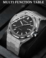 Reloj De Cuarzo De Lujo Para Hombre BINBOND Estilo Casual Grande Dial Acero Inoxidable Calendario Reloj De Pulsera Clásico Para Hombre Resistente Al Agua Manos Luminosas - details 3