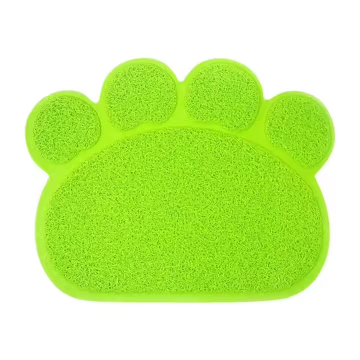 Esterilla de caja de arena para gatos, 3 colores al azar, Almohadilla  para cama antideslizante, Alfombrilla para Comederos de Perros Gato, Fácil de limpiar, Alfombrilla para el suelo, Reisstencia a mordeduras,Accesorios para mascotas - 1