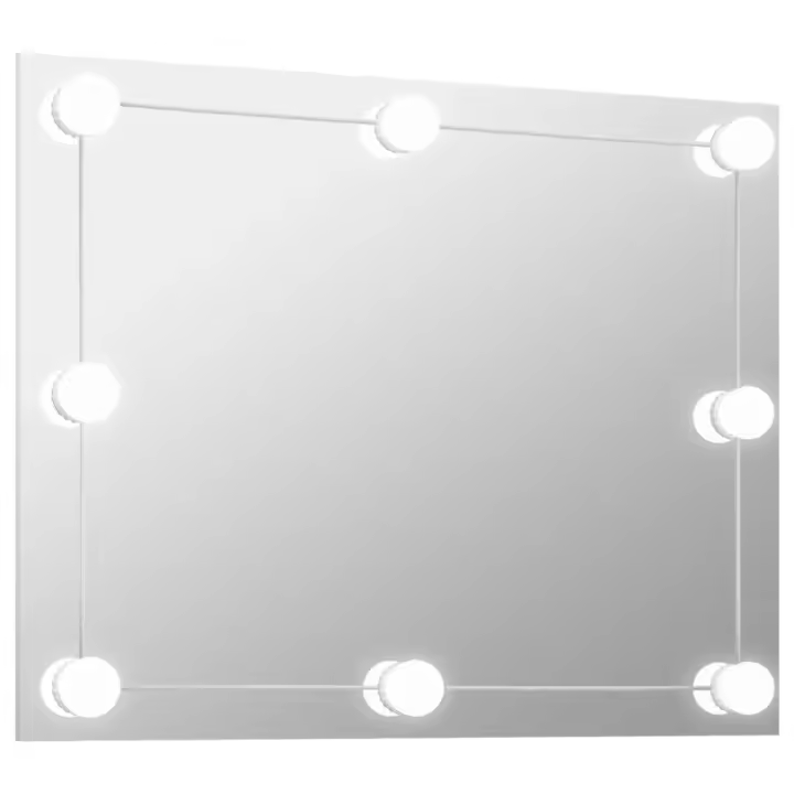 Espejo de pared sin Marco with Luces LED rectangular de Vidrio, Espejo de maquillaje - 1