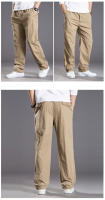 Pantalones Casuales Para Hombre De Algodón Con Bolsillos Pantalones Rectos Sueltos Elasticos Para Trabajo Y Ejercicio Talla Grande Hasta 6XL - details 3