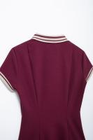 Vestido Preppy De Moda Para Mujer Polo Cuello Ribbed Contraste Botones Mini Vestido Estilo Clásico Primavera Verano Ropa - details 3