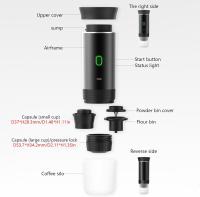 Máquina de café portátil 3 en 1 para el hogar y el coche, máquina de café eléctrica sin cable, funciona con cápsula y café de tierra, 20 bares, mini cafetera fría y caliente con taza de 150 ml - details 5