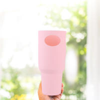 Protector De Tumbler De Silicona Antideslizante Para Stanley 40oz Funda Completa Antarrugas En Colores Rosa Gris Y Azul - details 3