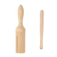 1pc Tubo Sonoro De Madera Rana Sonajero Pequeño Anillo De Un Hilo Cilindro De Percusión Instrumento Musical - details 2