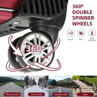 S7 STAR Nuevo equipaje de viaje de negocios de gran capacidad y resistente a los arañazos,Equipaje de mano plegable 360° con ruedas giratorias y asas dobles, bolsa de viaje con asa y ruedas, maleta plegable de gran capacidad - details 3