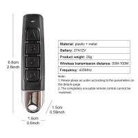Control Remoto Universal Para Puerta De Garage 433MHZ Transmisor De 4 Canales Llave De Cadenas Duplicador De Código - details 5