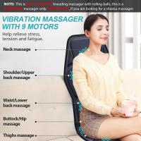 Cojín de masaje para asiento con calor, 9 estilos de masaje, función de soporte lumbar, masajeador de espalda para aliviar la fatiga y el estrés, almohadilla para silla para hombres, mujeres, uso en el hogar y la oficina - details 2
