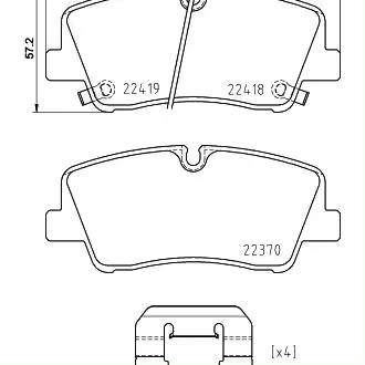 Juego de pastillas de freno P 30 089 BREMBO - 1
