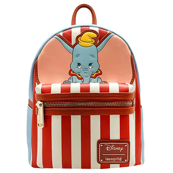 Mochila Dumbo Disney Loungefly 26cm. Mochila ergonómica con amplio espacio. Diseño resistente y versátil para llevar tus pertenencias con estilo. - 1