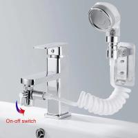 Divertor De Grifo Portátil 1pc Para Baño Y Cocina Adaptador De Ducha Ajustable Set De Divertor De Grifo - details 7