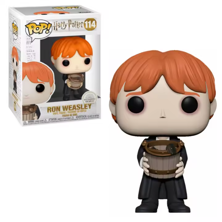 Funko pop harry potter ron vomitando en un cubo - 1
