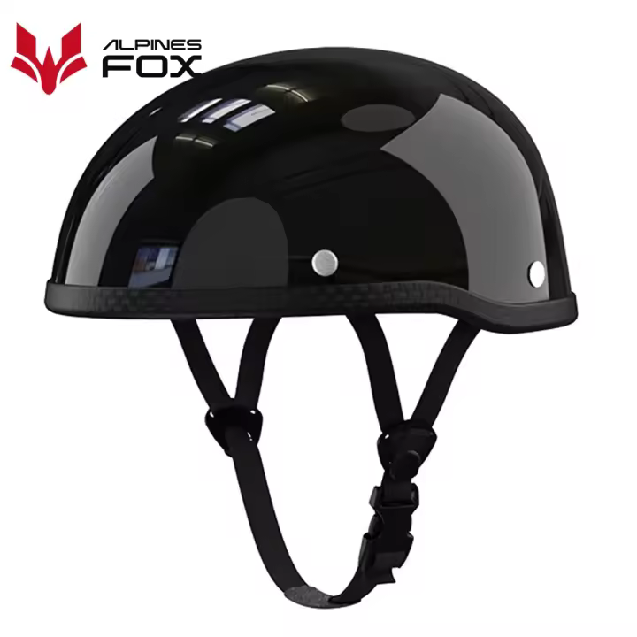 Casco De Motocicleta Retro Medio Hombre Mujer Verano ABS Y Algodón Plástico Certificado DOT Universal Para Ciclismo Y Paseos - 1