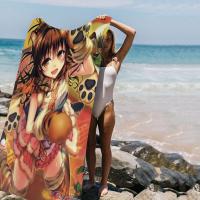 to Love Ru Toalla De Playa De Verano Para Niños Dibujos Animados Absorbente Microfibra Grande Para Baño Piscina Viajes - details 8