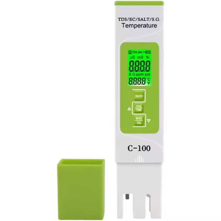 Probador digital de calidad del agua 5 en 1 para probar TDS/EC/salinidad/SG./temperatura de alta precisión, prueba para agua potable, hogar, piscina, acuario - 1