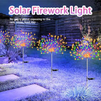 Luz Solar De Fuegos Artificiales LED Exterior Impermeable Con 8 Modos De Iluminación Decoración Festiva De Estrella DIY Luz Fairy Para Jardín - details 0