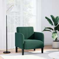 vidaXL Sillón con reposabrazos Terciopelo 54 cm en color Gris claro/Amarillo/Negro y más - details 4