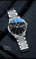 Reloj De Lujo Para Hombre POEDAGAR Deportivo Impermeable Con Luminiscencia Fecha Día De La Semana Acero Inoxidable Reloj De Cuarzo Con Estuche - details 7
