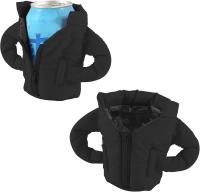Beer Cooler Beverage Jacket Drink Coolies,Insulated Can Cooler Jacket for 12oz Cans,Beer Gifts for Men Women Beer Lovers (Black) - details 0