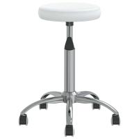 vidaXL Silla de oficina giratoria de cuero sintético blanco - details 3