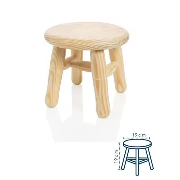 C.A - Taburetes Cuadrados de Diseño Nórdico para Cocina y Bar con Reposapiés en Madera - 1