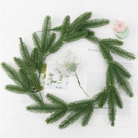 10PCS Ramas De Pino Artificial Hojas Verdes Falsas Para Decoración De Navidad Fiesta Casera Boda Jardín Adorno Planta De Árbol - details 4