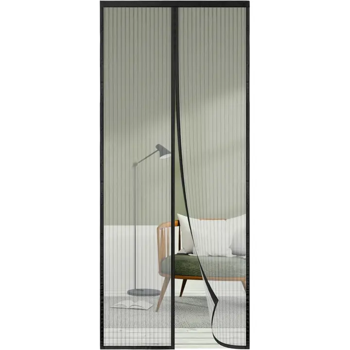 Mosquitera Puerta Magnética 75x195, 888 Mosquiteras para Puertas Negro, Disfrute del Buen Verano en Familia - 1