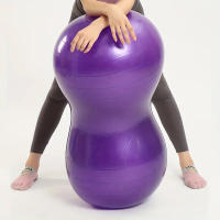 Bola De Yoga De Forma De Maní Anti-Rotura 90x45cm Para Ejercicio En Casa Equipo De Fitness Gimnasio Entrenamiento De Pilates Con Bombín - details 4